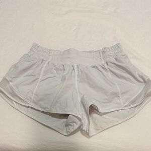 Women's White Lululemon Athletic Shorts: size 6